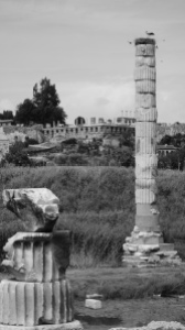 Temple of Artemis with storks nest